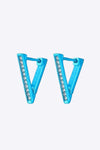 Rhinestone Triangle Copper Earrings Earrings - Tophatter Daily Deals