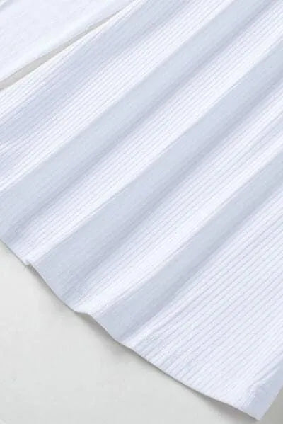 Lace Trim Ribbed Top Blouses - Tophatter Daily Deals