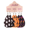 Halloween PU Teardrop Earrings Set Style D One Size Earrings - Tophatter Daily Deals