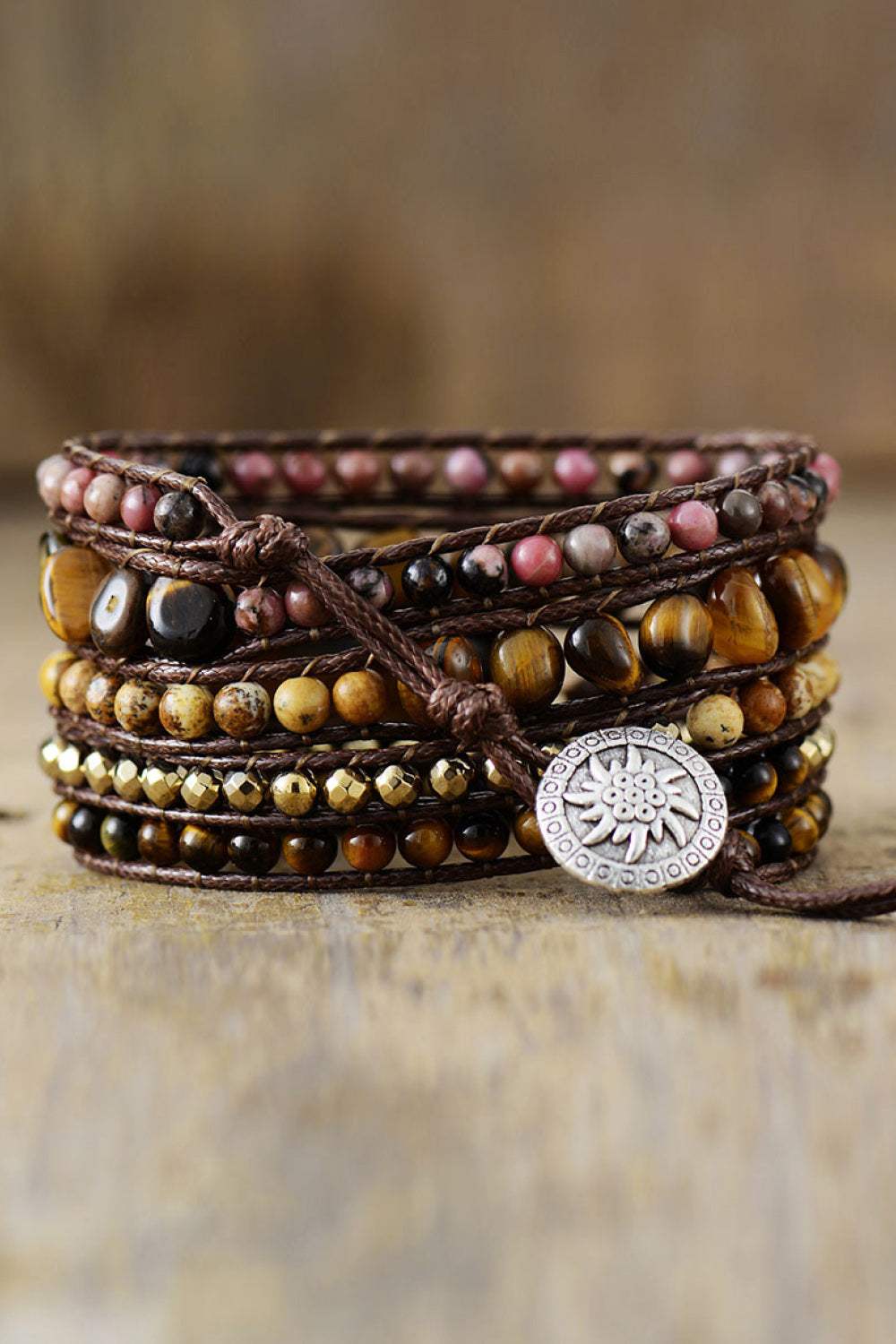 Natural Stone Layered Bracelet Bracelets - Tophatter Daily Deals