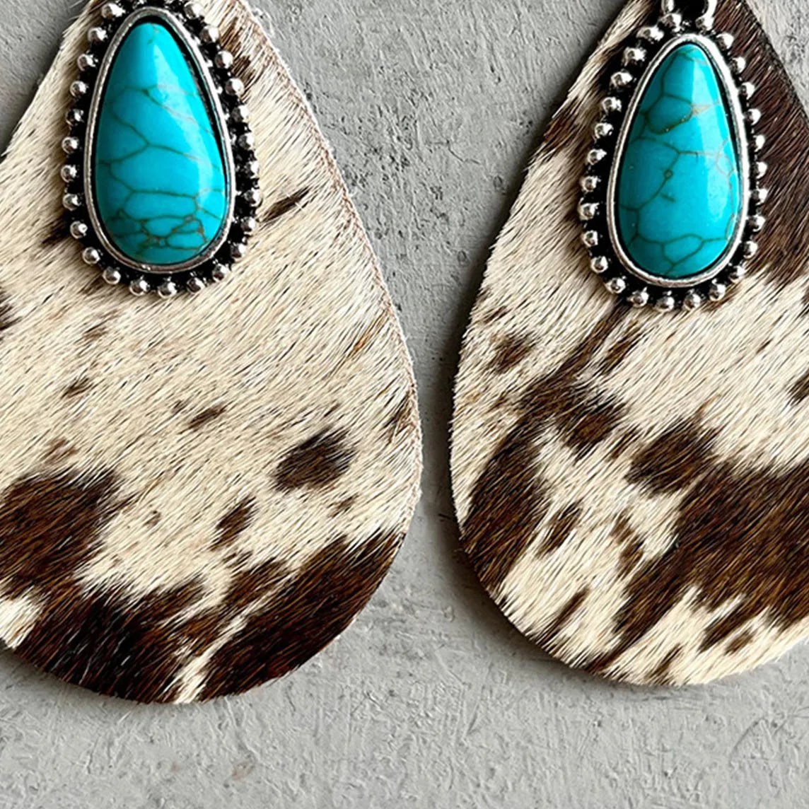 Artificial Turquoise Teardrop Earrings Earrings - Tophatter Daily Deals