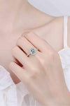 2 Carat Moissanite 925 Sterling Silver Halo Ring Silver Moissanite - Tophatter Daily Deals