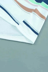 Striped Round Neck Long Sleeve Top Women's T-Shirts - Tophatter Daily Deals