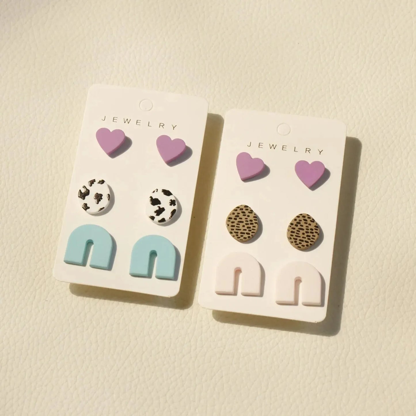 3 Piece Acrylic Stud Earrings Earrings - Tophatter Daily Deals