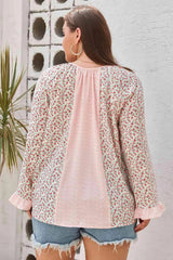 Plus Size Tassel Tie Flounce Sleeve Blouse Blouses - Tophatter Daily Deals