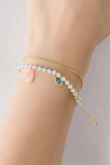 Leaf Charm Layered Bracelet Bracelets - Tophatter Daily Deals