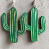 Iron Hook Wooden Earrings Green One Size Earrings - Tophatter Daily Deals