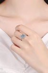 Square Moissanite Ring Silver Moissanite - Tophatter Daily Deals