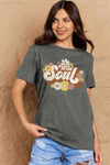 Simply Love Full Size WILD SOUL Graphic Cotton T-Shirt Charcoal Women's T-Shirts - Tophatter Daily Deals