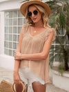 Tie Back V-Neck Ruffled Blouse Dust Storm Blouses - Tophatter Daily Deals