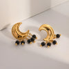 18K Gold-Plated Stainless Steel Moon Shape Earrings Earrings - Tophatter Daily Deals