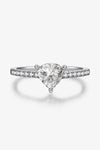 1 Carat Moissanite Triangle 925 Sterling Silver Ring Moissanite - Tophatter Daily Deals