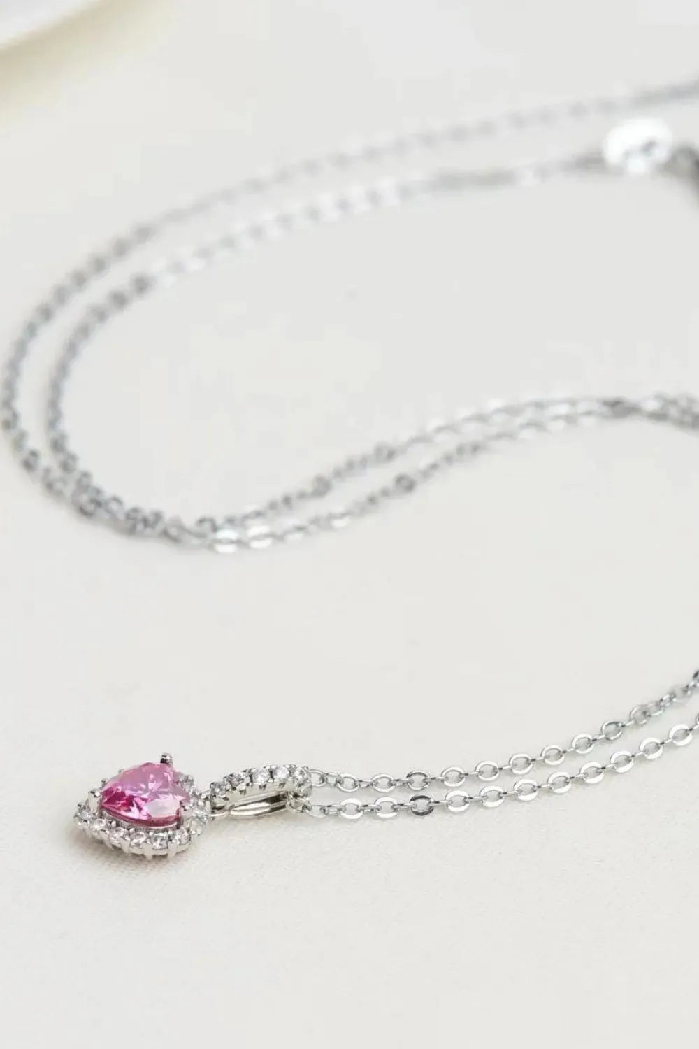 1 Carat Moissanite Heart Pendant Necklace Moissanite - Tophatter Daily Deals