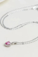 1 Carat Moissanite Heart Pendant Necklace Moissanite - Tophatter Daily Deals