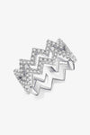 Adored Moissanite Zigzag Stacking Rings Moissanite - Tophatter Daily Deals