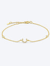 A To F Zircon 925 Sterling Silver Bracelet C-Gold One Size Bracelets - Tophatter Daily Deals