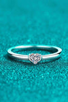 Heart-Shaped Moissanite Solitaire Ring Moissanite - Tophatter Daily Deals