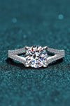 Stylish Moissanite Sterling Silver Ring Moissanite - Tophatter Daily Deals