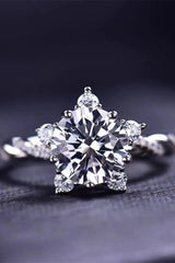 3 Carat Moissanite Twisted Ring Silver Moissanite - Tophatter Daily Deals