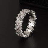 Inlaid Zircon 925 Sterling Silver Ring Rings - Tophatter Daily Deals