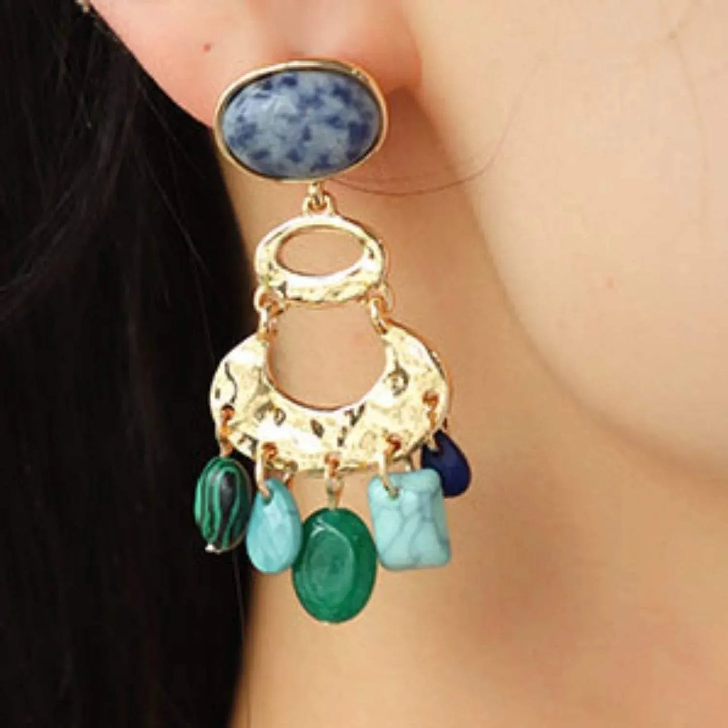 Geometric Alloy Dangle Earrings Earrings - Tophatter Daily Deals