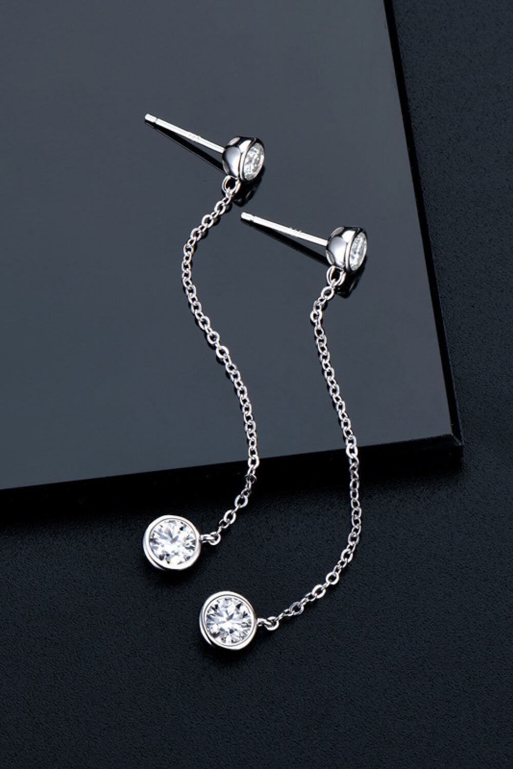 Adored Moissanite Chain Earrings - Tophatter Deals