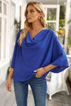 Cowl Neck Three-Quarter Sleeve Blouse Blouses - Tophatter Daily Deals