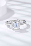 1 Carat Moissanite 925 Sterling Silver Halo Ring Silver Moissanite - Tophatter Daily Deals