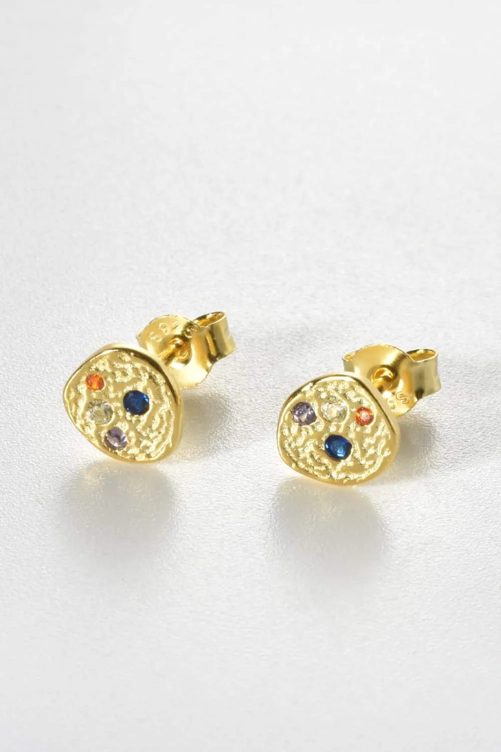 Multicolored Zircon Stud Earrings Earrings - Tophatter Daily Deals