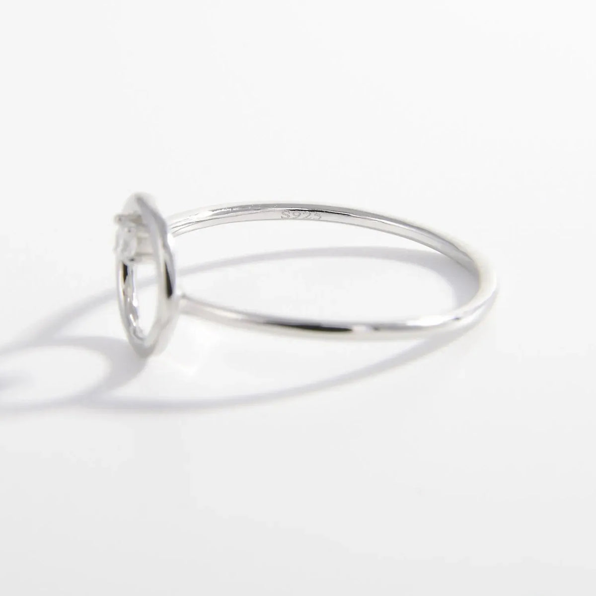 Zircon Circle 925 Sterling Silver Ring Rings - Tophatter Daily Deals