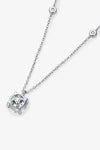 2 Carat Moissanite 4-Prong 925 Sterling Silver Necklace Moissanite - Tophatter Daily Deals