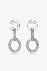 Moissanite 925 Sterling Silver Earrings Silver One Size Moissanite - Tophatter Daily Deals