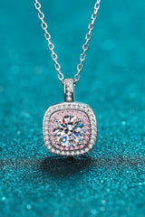 Adored Moissanite Geometric Pendant Necklace Moissanite - Tophatter Daily Deals