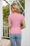 Short Sleeve Round Neck Tee Women's T-Shirts - Tophatter Daily Deals