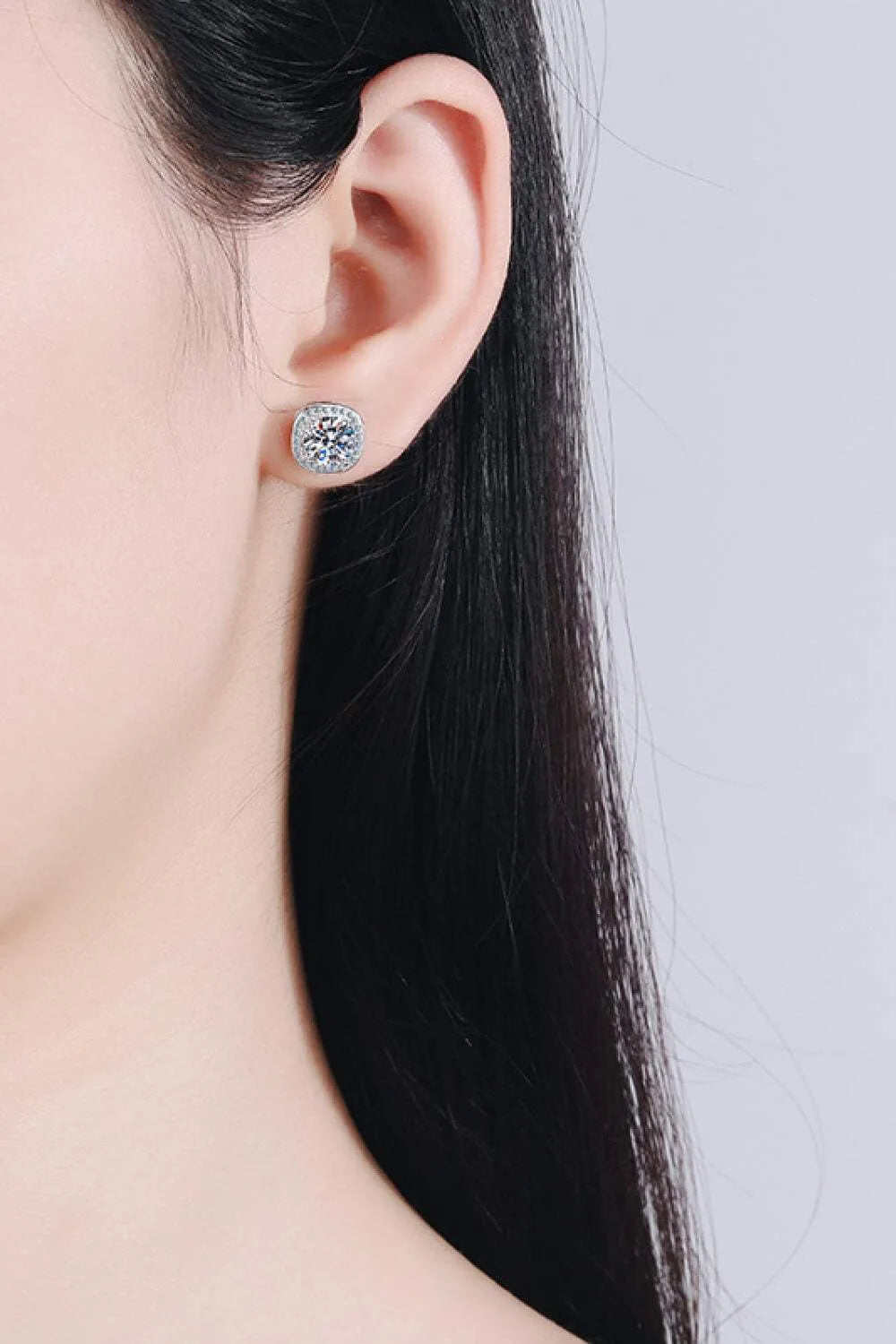 Let Me Love You 1 Carat Moissanite Stud Earrings Moissanite - Tophatter Daily Deals