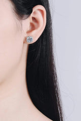 Let Me Love You 1 Carat Moissanite Stud Earrings Moissanite - Tophatter Daily Deals