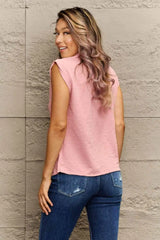 Swiss Dot Cowl Neck Tank Top Blouses - Tophatter Daily Deals