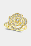 Moissanite Flower Shape Ring Gold Moissanite - Tophatter Daily Deals