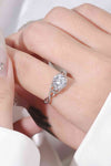 2 Carat Moissanite 925 Sterling Silver Ring Moissanite - Tophatter Daily Deals