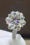 5 Carat Moissanite Side Stone Ring Silver Moissanite - Tophatter Daily Deals