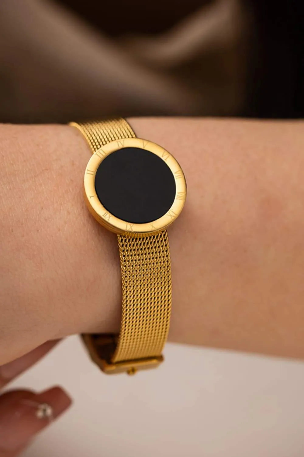 18K Gold-Plated Copper Wide Bracelet Bracelets - Tophatter Daily Deals