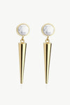 18K Stainless Steel Turquoise Drop Earrings Gold White One Size Earrings - Tophatter Daily Deals