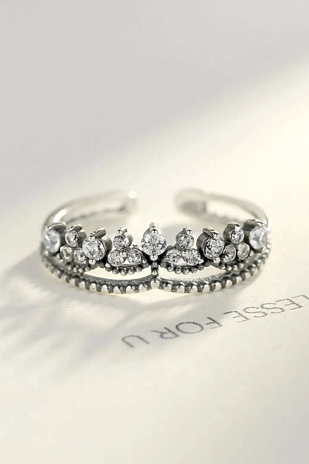 925 Sterling Silver Layered Open Ring Rings - Tophatter Daily Deals