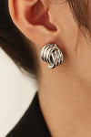 Line Design Stud Earrings Earrings - Tophatter Daily Deals