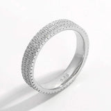 Inlaid Zircon 925 Sterling Silver Ring Rings - Tophatter Daily Deals