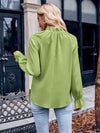 Mock Neck Flounce Sleeve Blouse Blouses - Tophatter Daily Deals