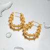 Gold-Plated Stainless Steel Hoop Earrings Earrings - Tophatter Daily Deals