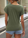 Round Neck Short Sleeve T-Shirt Women's T-Shirts - Tophatter Daily Deals