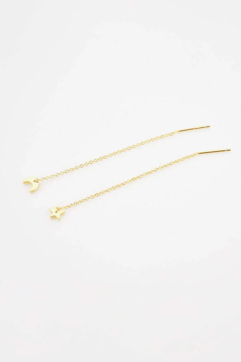 Star and Moon Inlaid Zircon Mismatched Earrings Earrings - Tophatter Daily Deals
