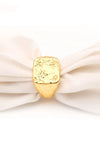 Textured Gold-Plated Ring Rings - Tophatter Daily Deals